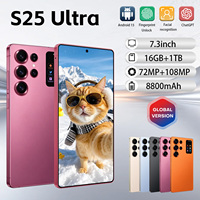 S25 Ultra Media Sosial 5G Ponsel Pintar Android Edisi Global 2026 16GB 1TB 7.3 Inci Kamera Cantik Dodeca Core Tidak Terkunci Bisnis