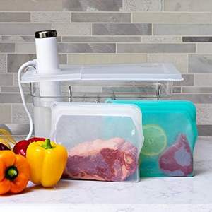 Juego de Bolsas de Silicona Reutilizables Ecológicas para Almacenamiento de Alimentos en el Refrigerador y Congelador, con Cierre Hermético, para Refrigerios - Product Image 2