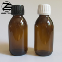 30ml ~ 500ml ambre sirop récipient en verre sirop contre la toux bouteille en verre liquide de médecine orale bouteille avec bouchon à l'épreuve des enfants
