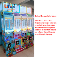 Lifun Mega Mini Claw Crane Machine avec accepteur de billets, jeu d'arcade personnalisé avec casier de récompenses, certifié CE, divertissement familial LF-C13