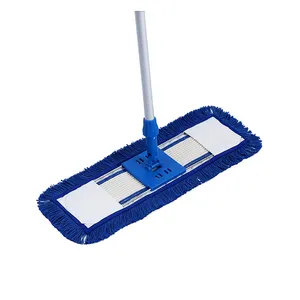 2023 cheap custom logo print aluminum handle cotton string hospital flat mop head