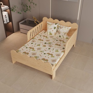 <span class=keywords><strong>Culla</strong></span> in Legno Massello Scandinavo con Sponde di Sicurezza e Cassetto Portaoggetti, Convertibile in Letto per Bambini - Product Image 1