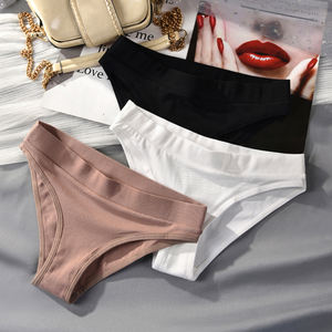 Großhandel Hochwertige Damen Baumwolle Höschen Japan verkauft einfarbige Bikinis Taille junges Mädchen atmungsaktive weiche breite Gürtel Unterwäsche - Product Image 6