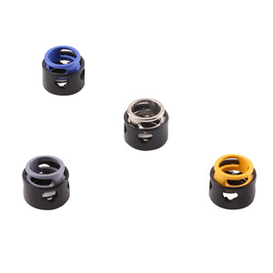 Metal Spring Button 4mm Aperture Alloy Snap Button Round Elastic Cord Adjustable Buckle for Garment Tightening - Product Image 1
