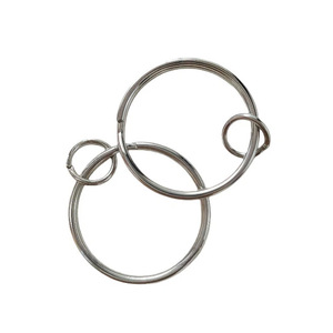 Llavero de acero inoxidable redondo de 8 mm, anillo metálico para llaves, accesorios para coche y bolso - Product Image 1