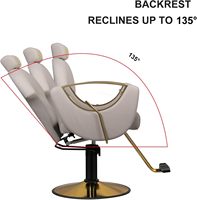 Luxe rétro Salon coiffure barbier chaise hydraulique coupe de cheveux inclinable toilettage Massage meubles en cuir pour une utilisation en salle de sport