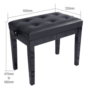 SB015 Yinyu Banc <span class=keywords><strong>de</strong></span> <span class=keywords><strong>piano</strong></span> en bois à hauteur réglable avec siège confortable en cuir PU pour étudiants - Product Image 2
