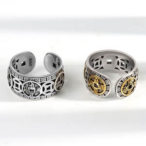 <span class=keywords><strong>Anillo</strong></span> de <span class=keywords><strong>Pixiu</strong></span> <span class=keywords><strong>Feng</strong></span> <span class=keywords><strong>Shui</strong></span> chino para mujer y hombre, anillos ajustables con monedas de cobre chapadas en plata, amuleto de la riqueza, joyería de la suerte, regalo de cumpleaños - Product Image 4