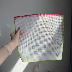 Kit de tricot et crochet DIY en toile plastique <span class=keywords><strong>pour</strong></span> sac à main perlé personnalisé, portable et durable, <span class=keywords><strong>pour</strong></span> débutants - Product Image 5