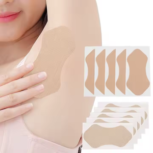 Bandeau anti-transpiration en coton auto-adhésif protecteur absorbant mince poignée sèche amortissement mince doublure de col patchs de bande confortable - Product Image 5