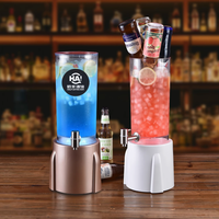 Distributeur de bière pression LED commercial 3L/5L, tour à cocktails en acrylique, refroidisseur de boissons, distributeur d'alcool