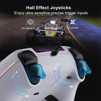 Controlador de Juego P5 con Cable USB SZ-5005W, Macroprogramable, para Consola de Videojuegos PS5 Slim Pro, con Gatillos Hall y Luz RGB