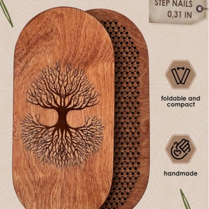 Handmade Wooden Sadhu Board with Copper Nails Premium Tool for Yoga Meditation and Training Sessions - Product Image 2