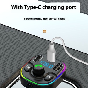 G47 nuova auto FM trasmettitore lettore MP3 auto Bluetooth musica 3USB caricabatteria LED luci ambientali - Product Image 6