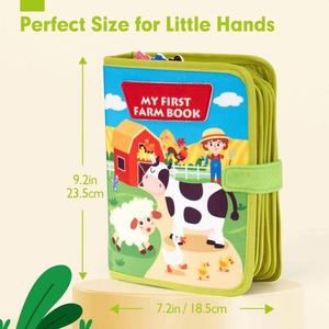 Venta al por mayor: Libro sensorial de fieltro con diseño Montessori de vaca lechera y pradera para educación temprana de niños pequeños, libro de actividades de fieltro. - Product Image 3