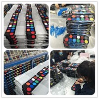 Palette de peinture pour le visage et le corps à base d'eau arc-en-ciel, lavable, maquillage pour enfants, à base de plantes, multicolores, marque privée