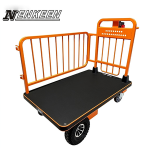 <span class=keywords><strong>500Kg</strong></span> Laadvermogen Elektrische <span class=keywords><strong>Platform</strong></span> <span class=keywords><strong>Trolley</strong></span> Gemotoriseerde Handkar Met Beslag Voor Retail Magazijn Supermarkt - Product Image 6