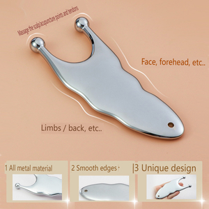 Strumento Raschietto in Metallo per Naso, Collo e Viso, Bastoncino Massaggiante per <span class=keywords><strong>Occhi</strong></span>, Strumento per Raschiatura e Stimolazione dei Punti di Agopuntura, Bastoncino a Rullo per Bellezza del Naso - Product Image 5