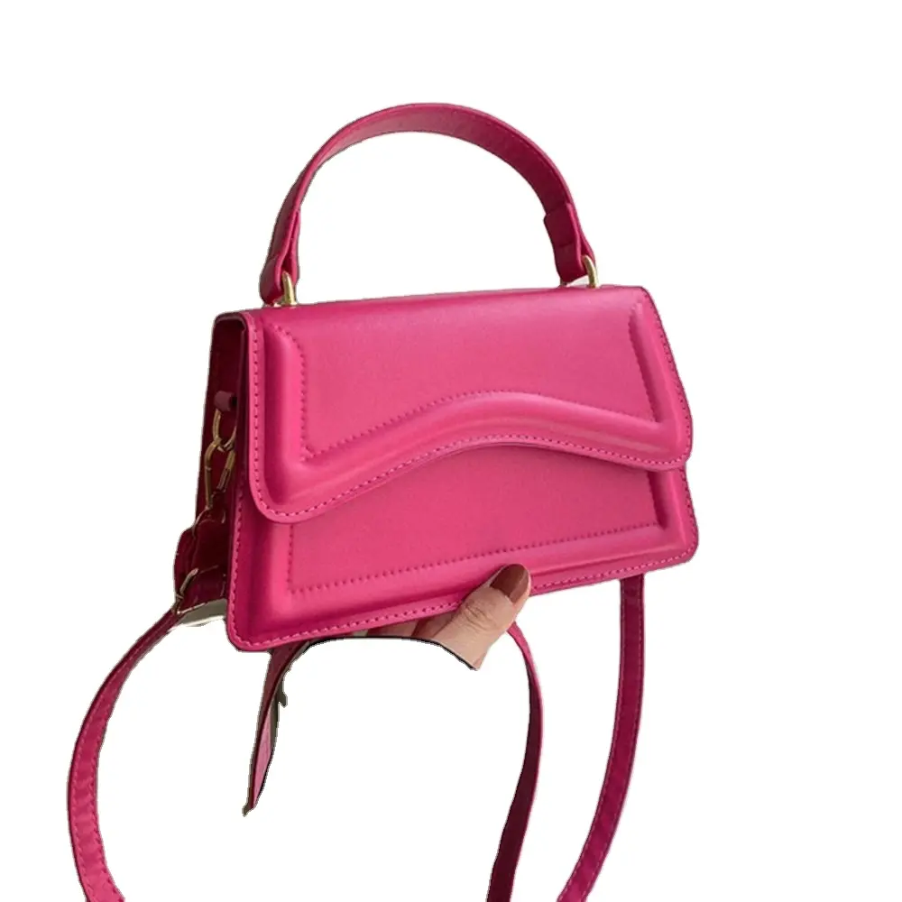 Bolso de hombro de sillín de moda para mujer, bandolera de cuero PU, bandolera con solapa de Color sólido Simple, bolsos de diseñador, bolsa