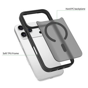 Coque de téléphone magnétique givrée mate, étui de protection antichoc pour entreprise, 12+ options de couleurs, coque de téléphone à chargement sans fil - Product Image 3