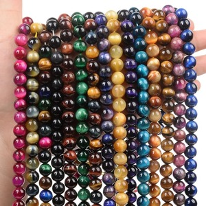 Pierre d'oeil de tigre naturelle perles en vrac 6mm couleur perforée bricolage bijoux semi-finis accessoires stock en gros - Product Image 1