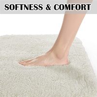 Tapis de salle de bain en microfibre douce et moelleuse, antidérapant, séchage rapide, tapis de bain shaggy, taille et logo personnalisés pour la décoration de la salle de bain à domicile