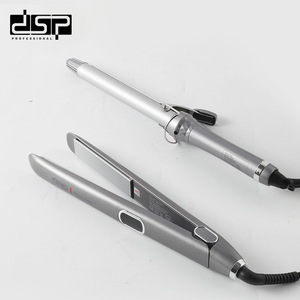 Ensemble lisseur et fer à boucler professionnel DSP, revêtement céramique, 220V, filaire, pour coiffage des cheveux secs - Product Image 2