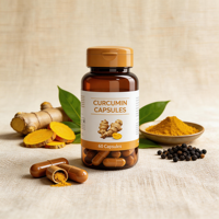 Complément de curcumine de qualité supérieure, végétalien, à base de plantes, capsules nutritionnelles pour adultes, OEM