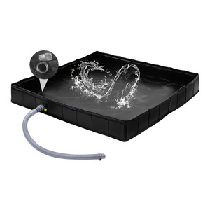 Outdoor Shower Tray 104x104x15cm PVC Portable Camping Water Collection Basin With Drain Hose - Product Image 1