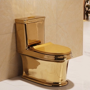 Sanitarios de Cerámica Dorados al por Mayor, Inodoro de Una Pieza de Color Dorado - Product Image 1