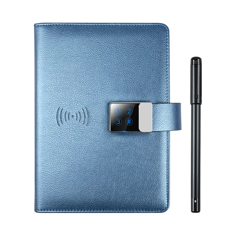 Nuovo concetto smart digital writing notebook paper screen lavagna sincrona one click clear diary con power bank