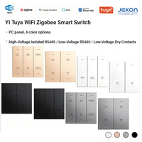 Interruttore a Muro Intelligente con Filo Neutro WiFi Zigbee Alta/Bassa Tensione RS485 V0 PC 4 Colori Controllo Vocale Tuya APP Alexa Google