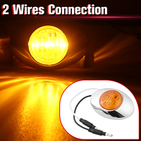 3 mini feux LED ovales avec lentille ambre, clignotants pour camions et remorques Peterbilt Kenworth Freightliner, IP67