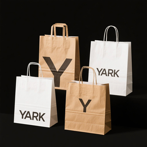 กระเป๋าช้อปปิ้งพิมพ์ลายโลโก้ตามสั่ง ใช้ซ้ำได้ ลายเรียบๆ สำหรับใส่ของขวัญ - Product Image 5