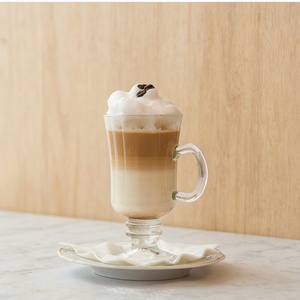 <span class=keywords><strong>Tazza</strong></span> da Caffè Irlandese in Vetro Senza Piombo da 230ml, Design Europeo, con Manico <span class=keywords><strong>e</strong></span> Piedino, per Latte, Caffè Freddo, Tisane, Uso Ristorante <span class=keywords><strong>e</strong></span> Casa - Product Image 6