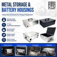 Boîtier de batterie OEM en acier inoxydable, étanche, boîte de rangement en métal pour outils industriels