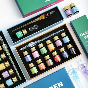 Xinyiart – Ensemble de stylos de calligraphie en verre, stylo signature en cristal, outil de <span class=keywords><strong>dessin</strong></span> à encre goutte à goutte pour signatures artistiques - Product Image 1