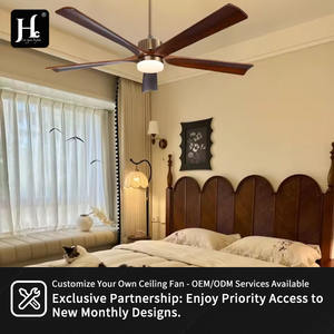 Ventilateur de plafond à LED à faible bruit, 52 pouces, 5 pales en ABS, moteur CC en cuivre pur, intensité variable, avec télécommande - Product Image 6