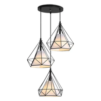 Lampe suspendue LED multi-têtes OEM ODM, luminaire en fer pour îlot de cuisine, restaurant, salle à manger, lustre