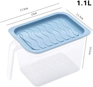 Refrigerator Fruit and Vegetable Storage <b>Box</b> PP Rectangle <b>Plastic</b> Containers with Handle Space-Saving Multifunction - Product Image 2