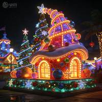 Décoration de renne rougeoyante faite à la main de qualité supérieure-Lanterne de renne LED pour décoration extérieure de Noël e