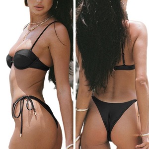 ชุดว่ายน้ำวันพีซแบบเกาะอกปรับได้สำหรับผู้หญิง ผลิตจากวัสดุสแปนเด็กซ์/ไนลอน ดีไซน์เซ็กซี่ - Product Image 5