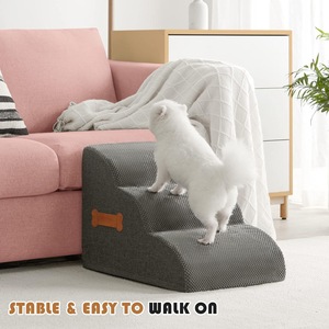 Escaliers pour animaux de compagnie gris 2 3 4 5 marches antidérapants pour canapé-lit pour chien - Product Image 2