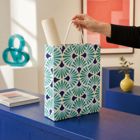 Bolsa de Papel de Arte Impresa Personalizada con Patrón UV y en Relieve para Empaque Creativo de Regalos