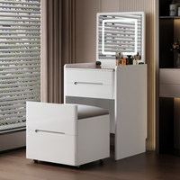 Table de maquillage moderne multifonctionnelle créative populaire avec miroir lumineux, coiffeuse bon marché pour fille