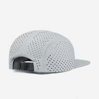 Casquette de course légère et respirante en nylon perforé découpé au laser, séchage rapide, vierge, 5 panneaux, pour le camping