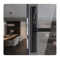 Kunci Pintu Pintar Vertexis Tuya WiFi dengan Penyimpanan Data Cloud, Sidik Jari, Kata Sandi, Desain Ramping dari Aluminium Alloy, Anti Maling untuk Rumah Pintar