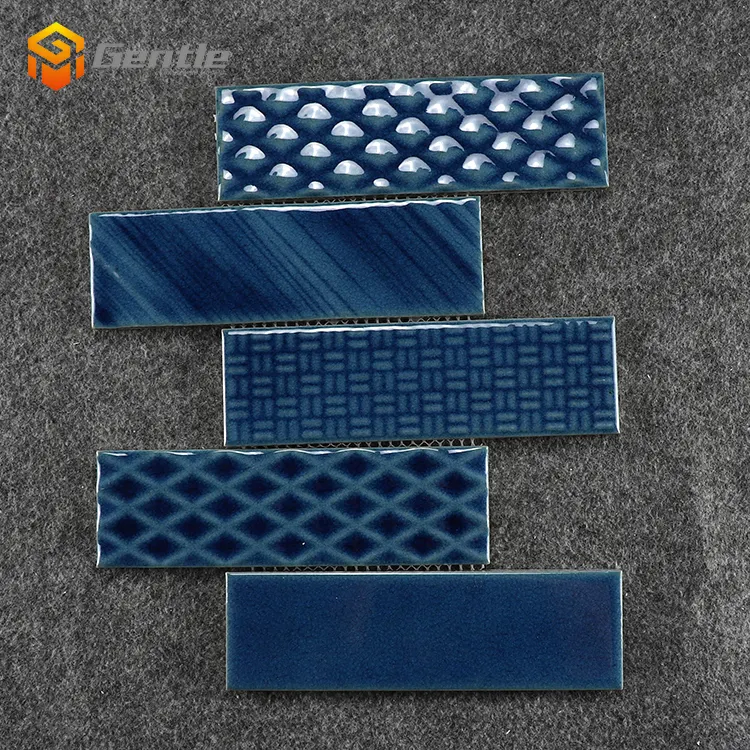 60x200 splashback Interni bagno lucido Blu metropolitana smaltato piastrelle di ceramica rettangolo Blu mattone metropolitana piastrelle