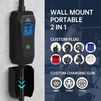 Chargeur AC GBT portable 7 kW certifié EAC, compatible avec les applications russes, prêt pour l'hiver (-40°C), anti-gel, chargeur EV GBT 7 kW