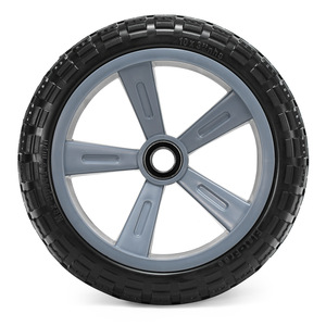 Solid Polyurethane Wheel 10 Inch PU <b>Foam</b> Caster For Kayak Trailer With PP Spokes Airless Tire - Product Image 4